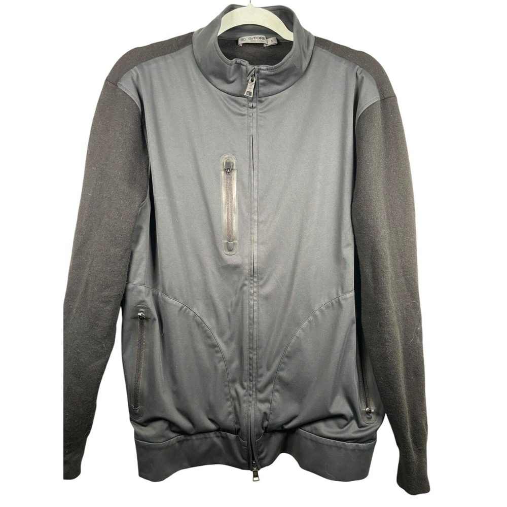 G/Fore Mens Merino Wool Hybrid Golf Jacket‎ Large Onyx Full Zip